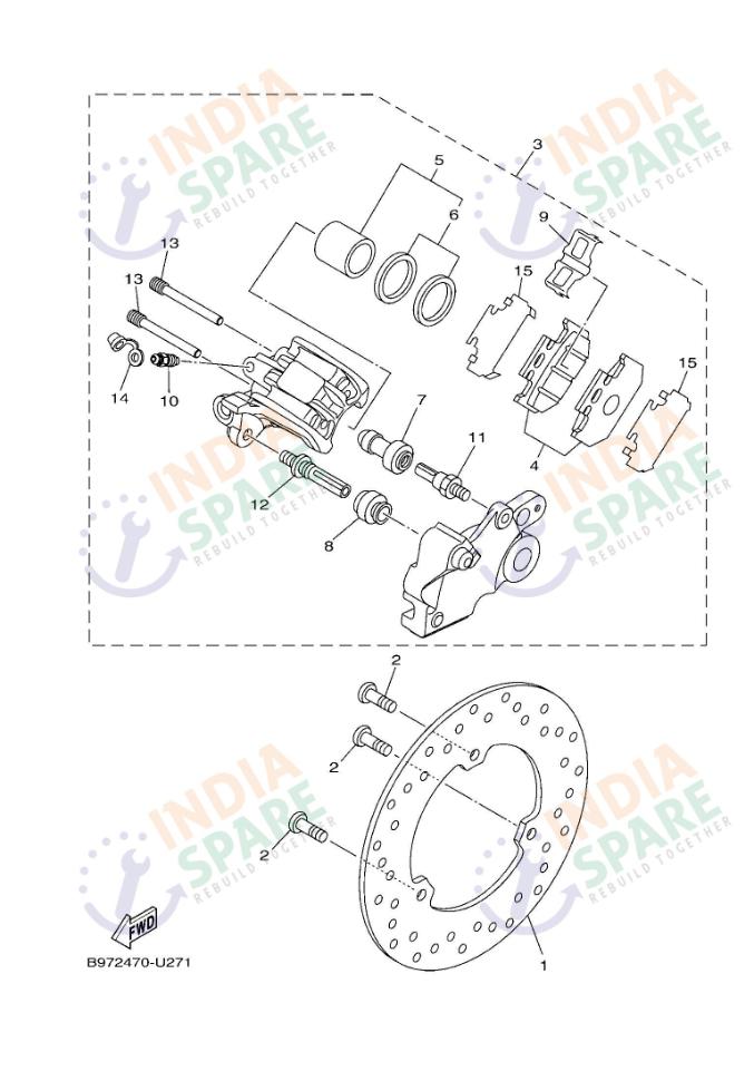 REAR BRAKE CALIPER